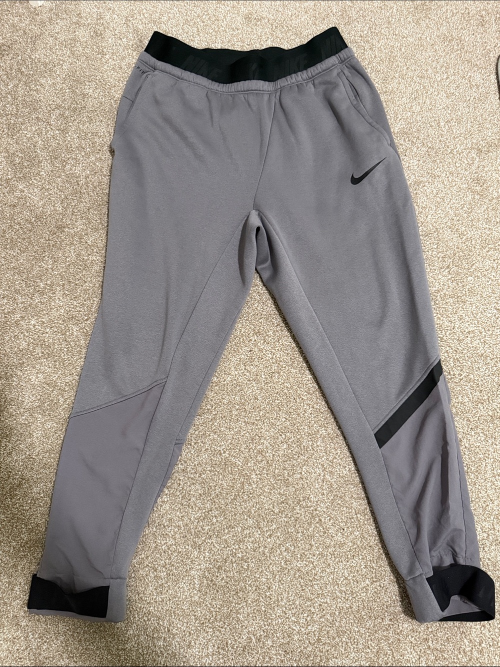 Nike Gray Joggers with Black Accents